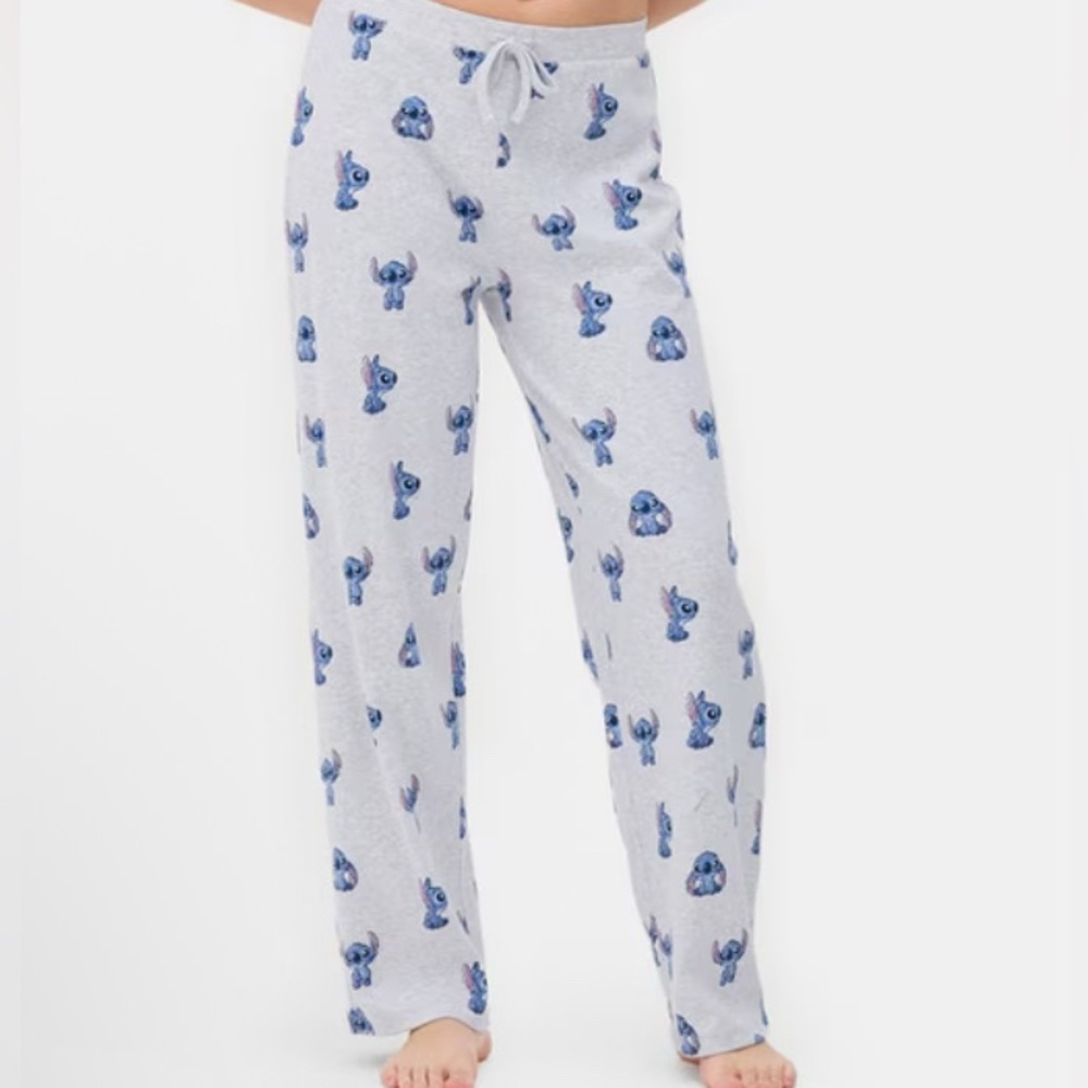 NWT. Disney Stitch pajama pants. 2X. gray women's plus-size sleep casual pants